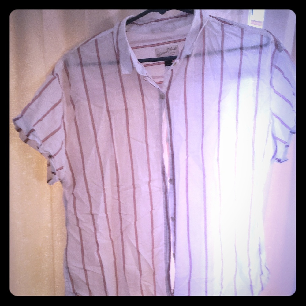 Univeral thread striped blouse